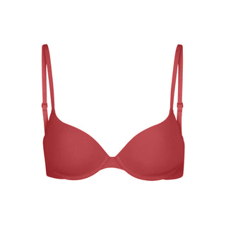 Red bra on a white background