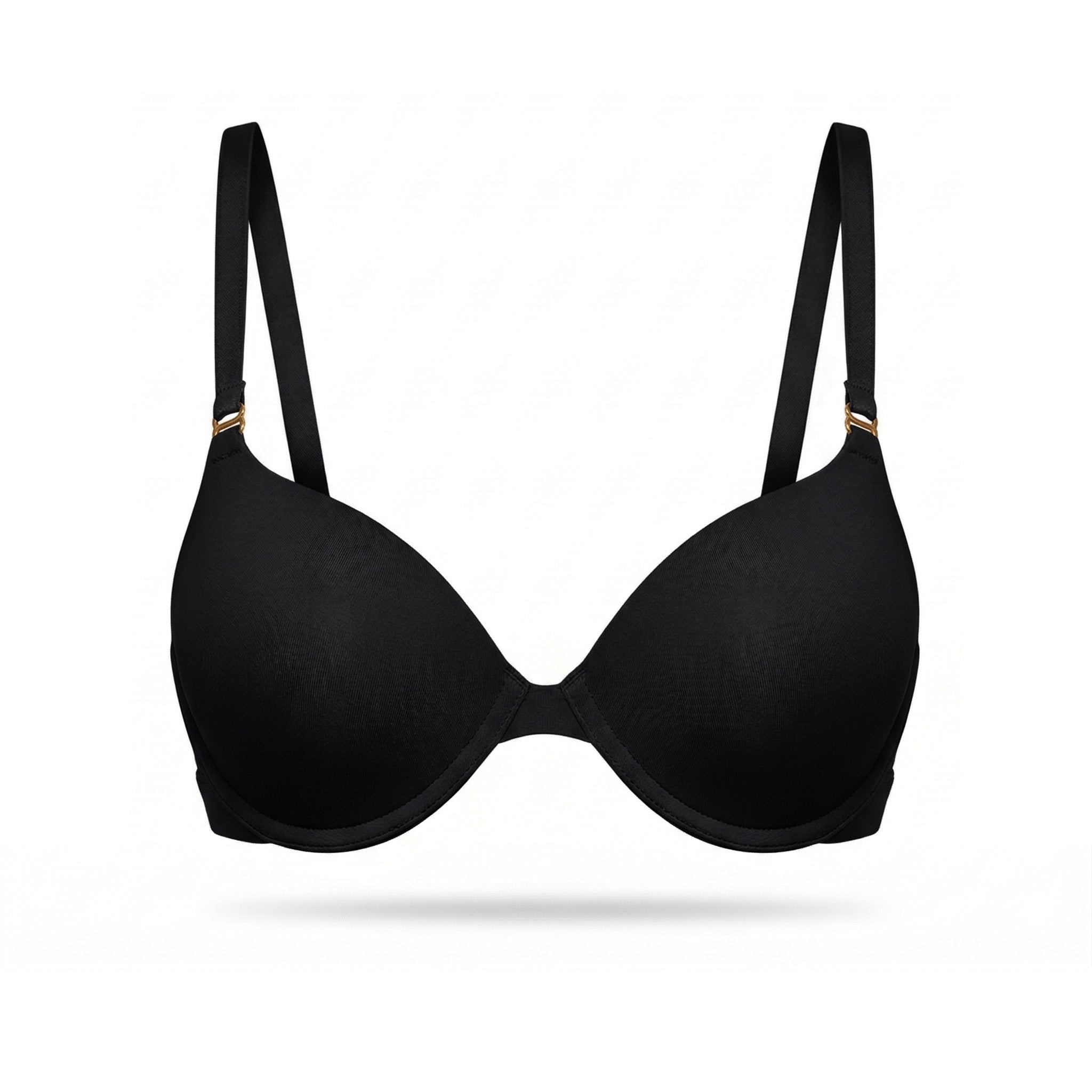 Black bra on a white background