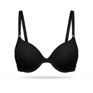 Black bra on a white background