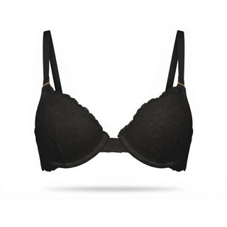 Black bra on a white background