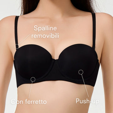 Anytime Strapless – Soutien-gorge push-up sans bretelles – Cherries