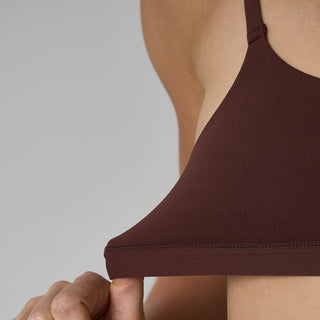Brown bra on a neutral background